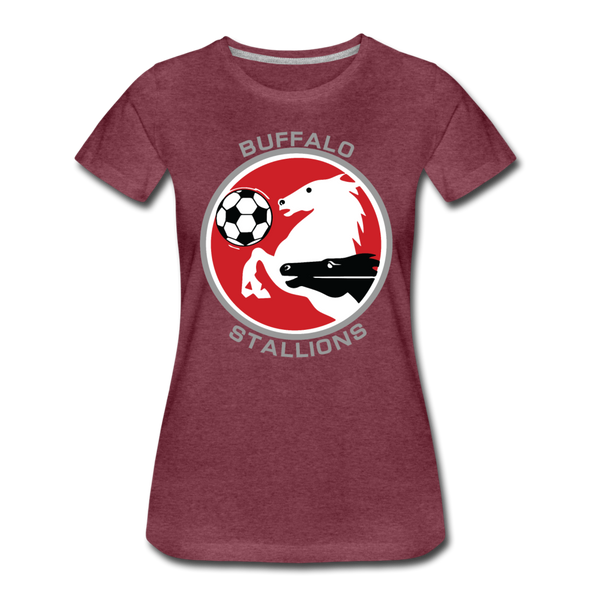 Buffalo Stallions Women’s T-Shirt - heather burgundy