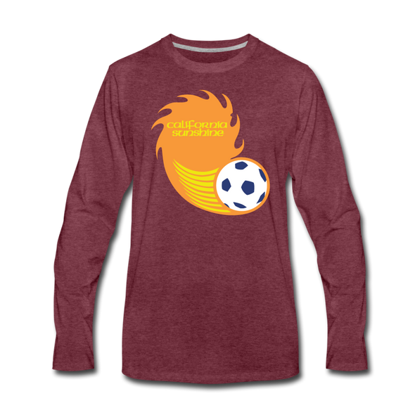 California Sunshine Long Sleeve T-Shirt - heather burgundy