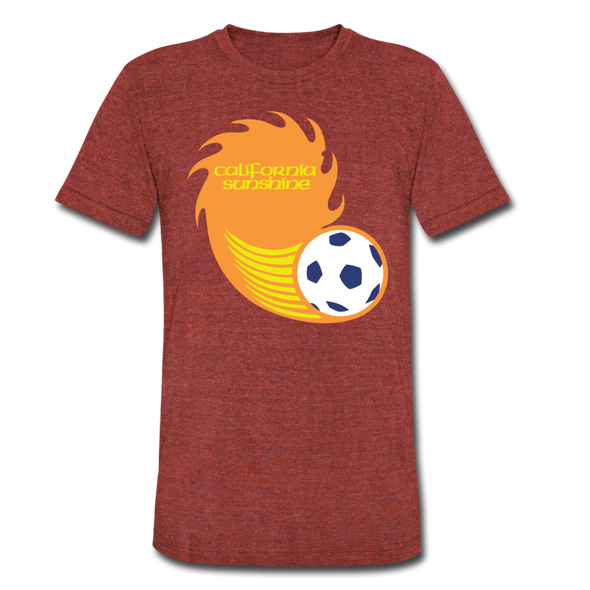 California Sunshine T-Shirt (Tri-Blend Super Light) - heather cranberry