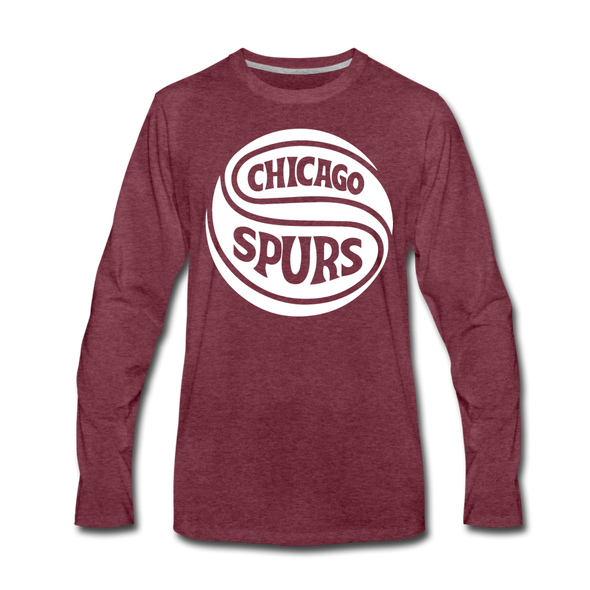 Chicago Spurs Long Sleeve T-Shirt - heather burgundy