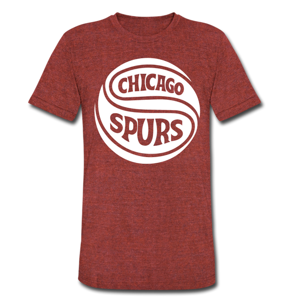 Chicago Spurs T-Shirt (Tri-Blend Super Light) - heather cranberry