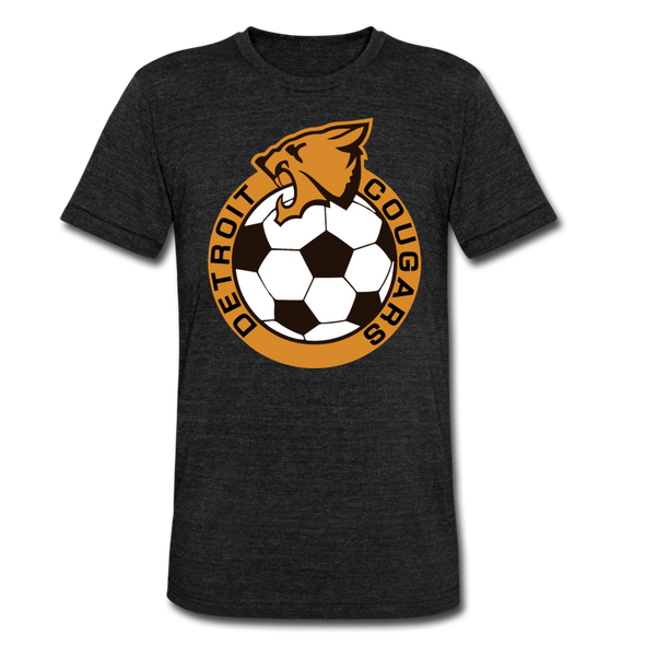 Detroit Cougars T-Shirt (Tri-Blend Super Light) - heather black