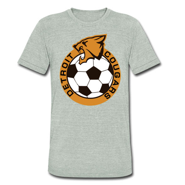 Detroit Cougars T-Shirt (Tri-Blend Super Light) - heather gray