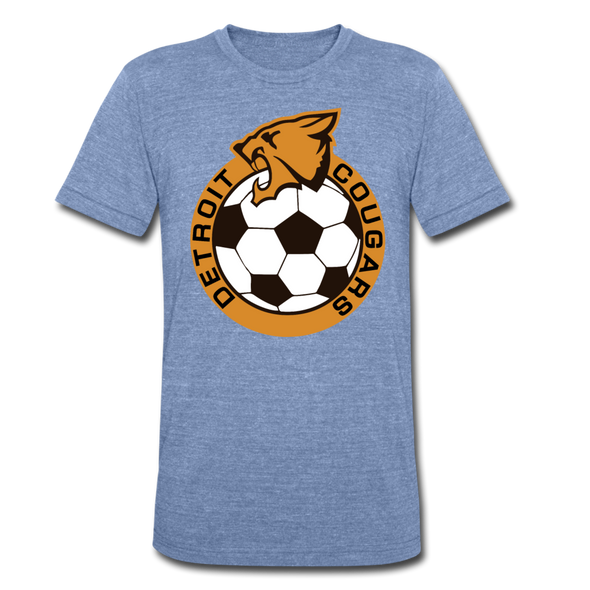 Detroit Cougars T-Shirt (Tri-Blend Super Light) - heather Blue