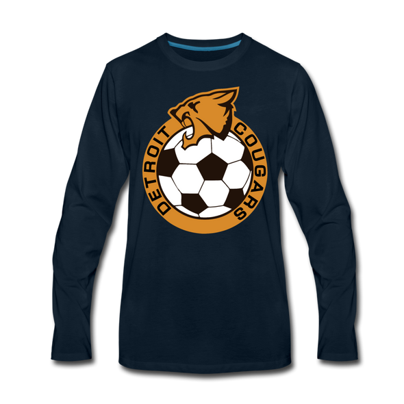 Detroit Cougars Long Sleeve T-Shirt - deep navy