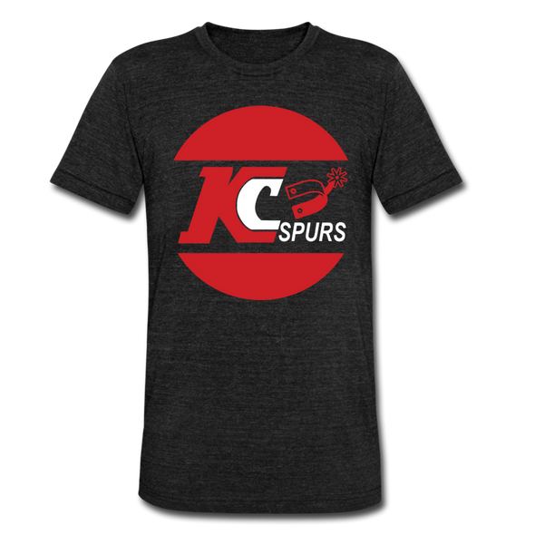 Kansas City Spurs T-Shirt (Tri-Blend Super Light) - heather black