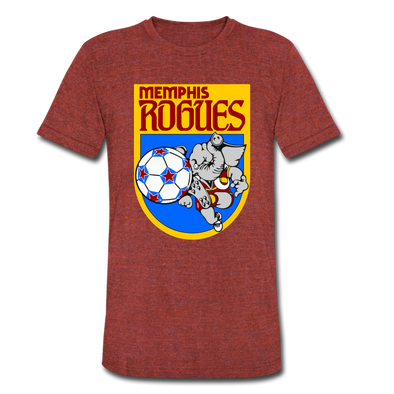 Memphis Rogues T-Shirt (Tri-Blend Super Light) - heather cranberry