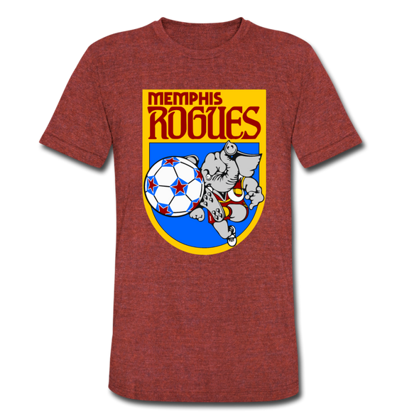 Memphis Rogues T-Shirt (Tri-Blend Super Light) - heather cranberry
