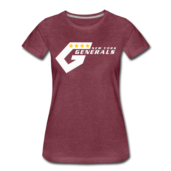 New York Generals Women’s T-Shirt - heather burgundy