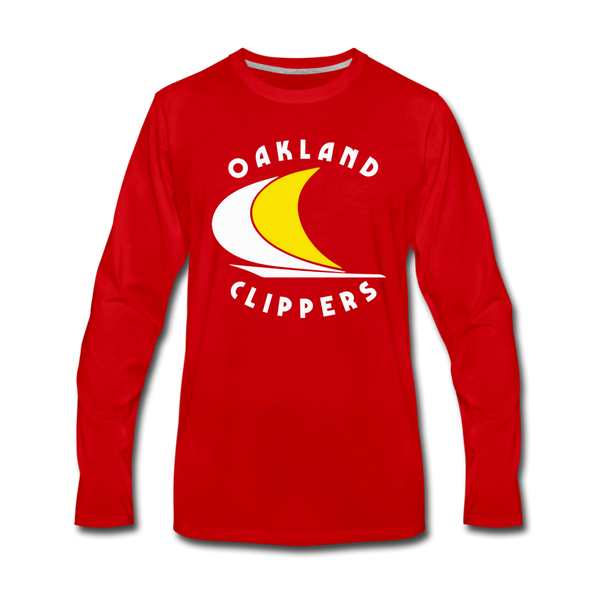 Oakland Clippers Long Sleeve T-Shirt - red