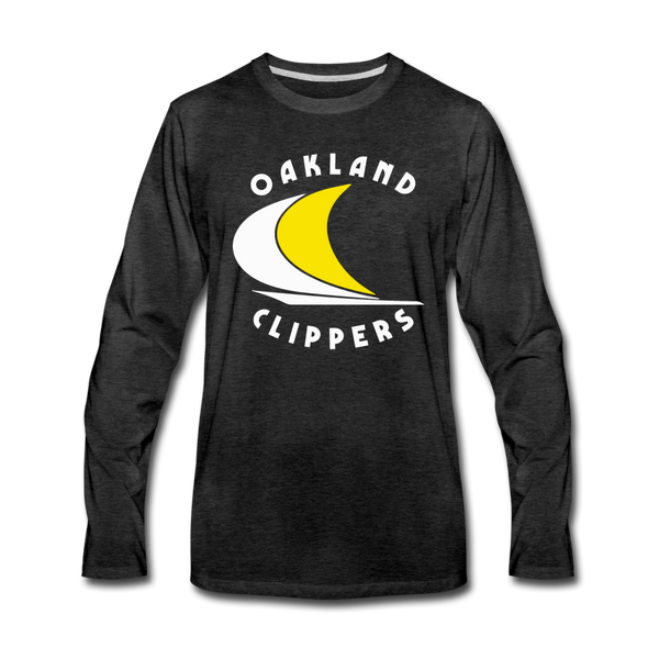 Oakland Clippers Long Sleeve T-Shirt - charcoal gray
