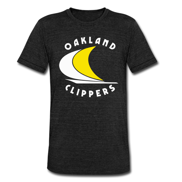 Oakland Clippers T-Shirt (Tri-Blend Super Light) - heather black