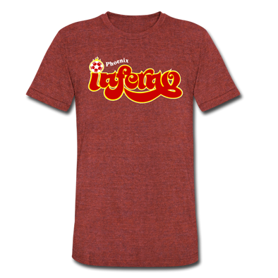 Phoenix Inferno T-Shirt (Tri-Blend Super Light) - heather cranberry