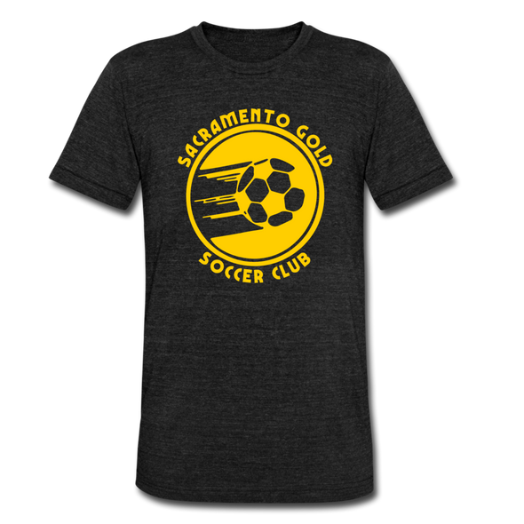 Sacramento Gold T-Shirt (Tri-Blend Super Light) - heather black