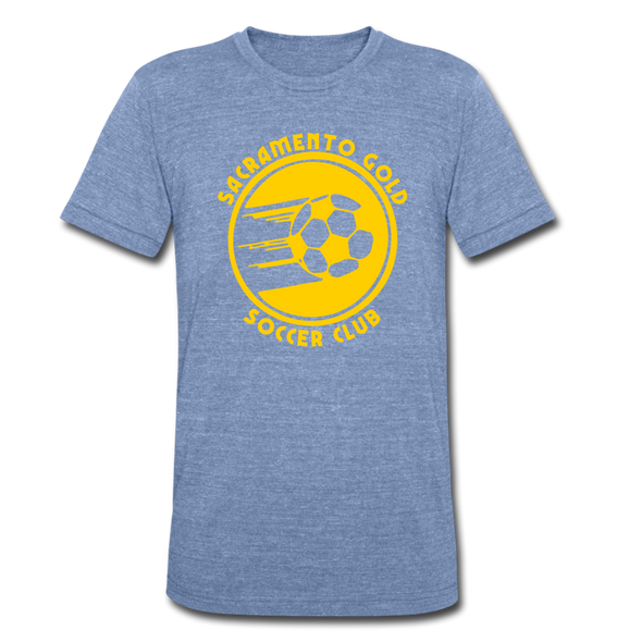 Sacramento Gold T-Shirt (Tri-Blend Super Light) - heather Blue