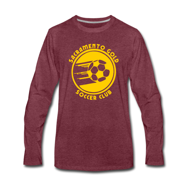 Sacramento Gold Long Sleeve T-Shirt - heather burgundy