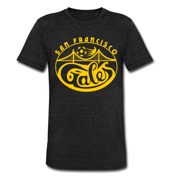 San Francisco Gales T-Shirt (Tri-Blend Super Light) - heather black