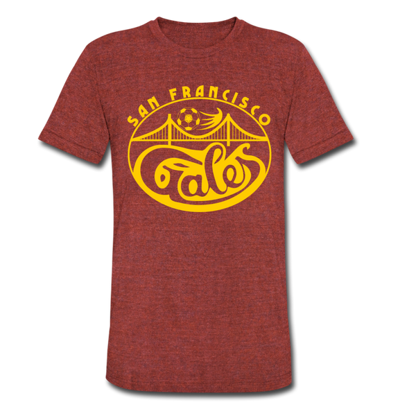 San Francisco Gales T-Shirt (Tri-Blend Super Light) - heather cranberry