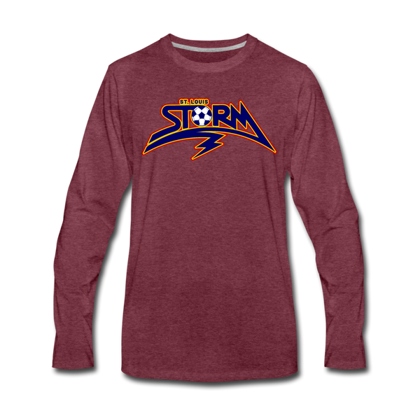 St. Louis Storm Long Sleeve T-Shirt - heather burgundy
