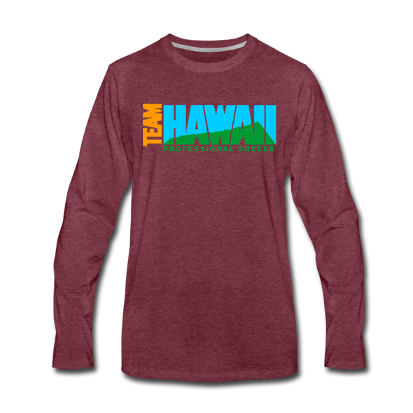 Team Hawaii Long Sleeve T-Shirt - heather burgundy