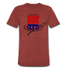 Washington Whips T-Shirt (Tri-Blend Super Light) - heather cranberry