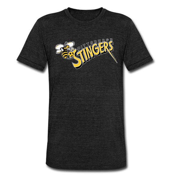 Pittsburgh Stingers T-Shirt (Tri-Blend Super Light) - heather black