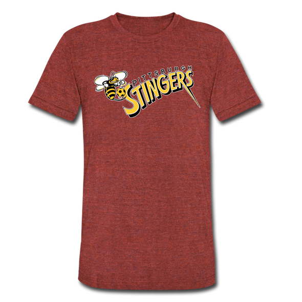 Pittsburgh Stingers T-Shirt (Tri-Blend Super Light) - heather cranberry