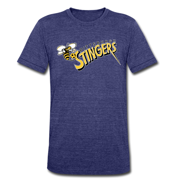 Pittsburgh Stingers T-Shirt (Tri-Blend Super Light) - heather indigo