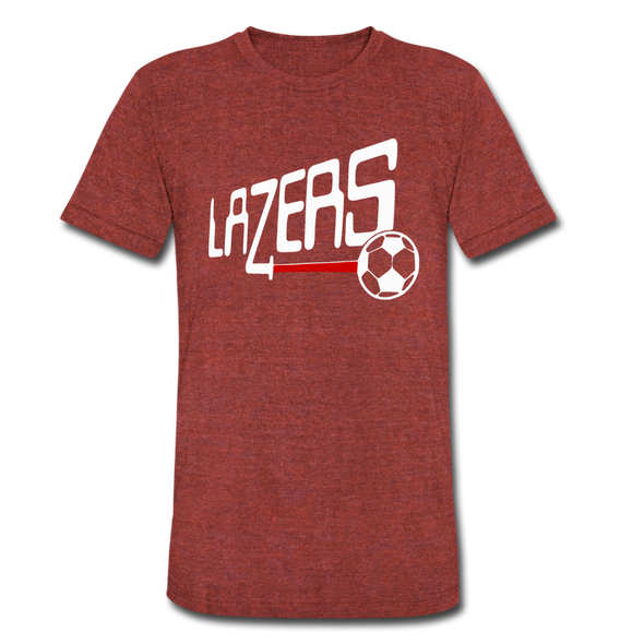 Los Angeles & So Cal Lazers T-Shirt (Tri-Blend Super Light) - heather cranberry