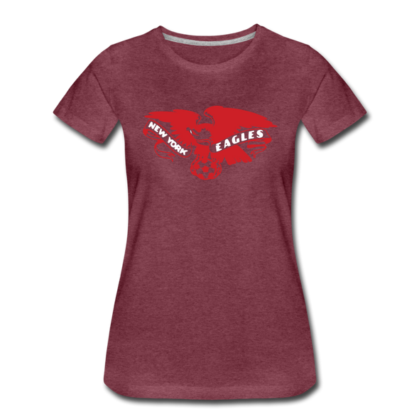 New York Eagles Women’s T-Shirt - heather burgundy