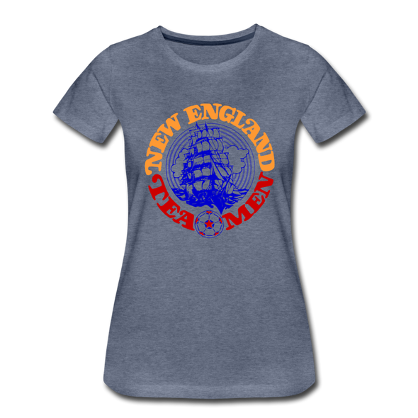 New England Tea Men Women’s T-Shirt - heather blue