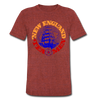 New England Tea Men T-Shirt (Tri-Blend Super Light) - heather cranberry