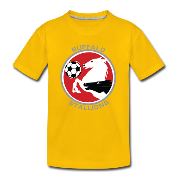 Buffalo Stallions T-Shirt (Youth) - sun yellow