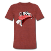 San Francisco Fog T-Shirt (Tri-Blend Super Light) - heather cranberry