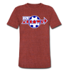 New York Arrows T-Shirt (Tri-Blend Super Light) - heather cranberry