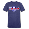 New York Arrows T-Shirt (Tri-Blend Super Light) - heather indigo