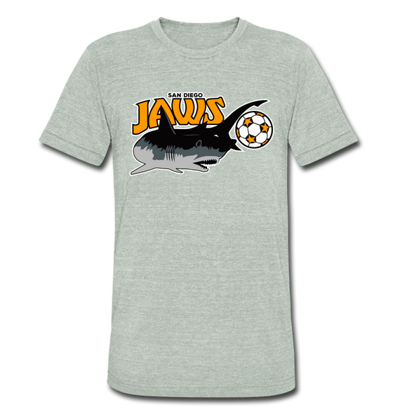 San Diego Jaws T-Shirt (Tri-Blend Super Light) - heather gray