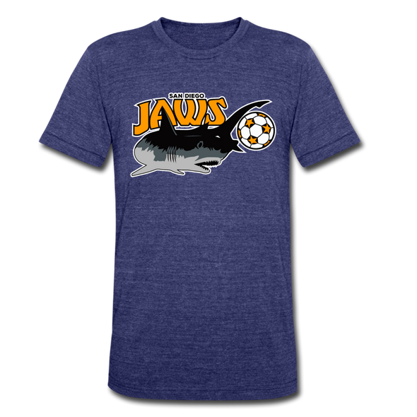 San Diego Jaws T-Shirt (Tri-Blend Super Light) - heather indigo