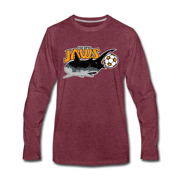 San Diego Jaws Long Sleeve T-Shirt - heather burgundy