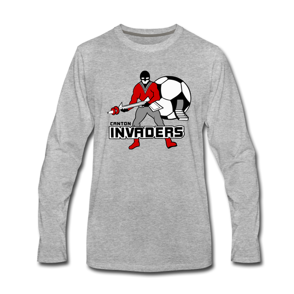 Canton Invaders Long Sleeve T-Shirt - heather gray