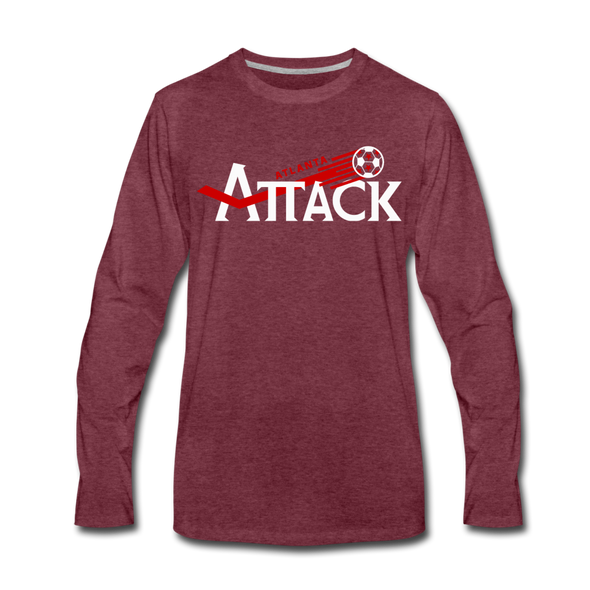 Atlanta Attack Long Sleeve T-Shirt - heather burgundy