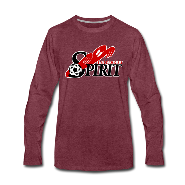 Baltimore Spirit Long Sleeve T-Shirt - heather burgundy