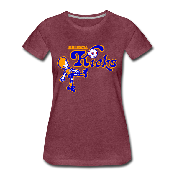 Minnesota Kicks Women’s T-Shirt - heather burgundy