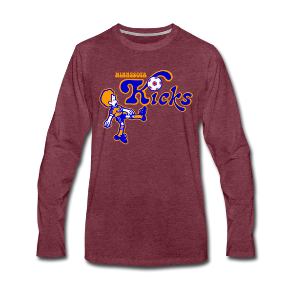 Minnesota Kicks Long Sleeve T-Shirt - heather burgundy