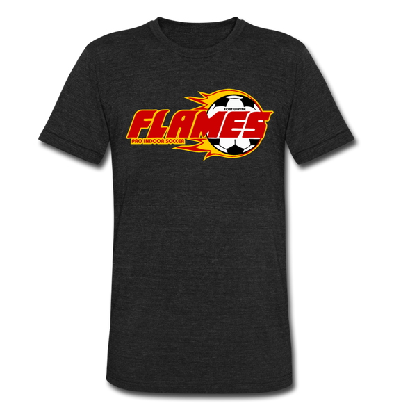 Fort Wayne Flames T-Shirt (Tri-Blend Super Light) - heather black