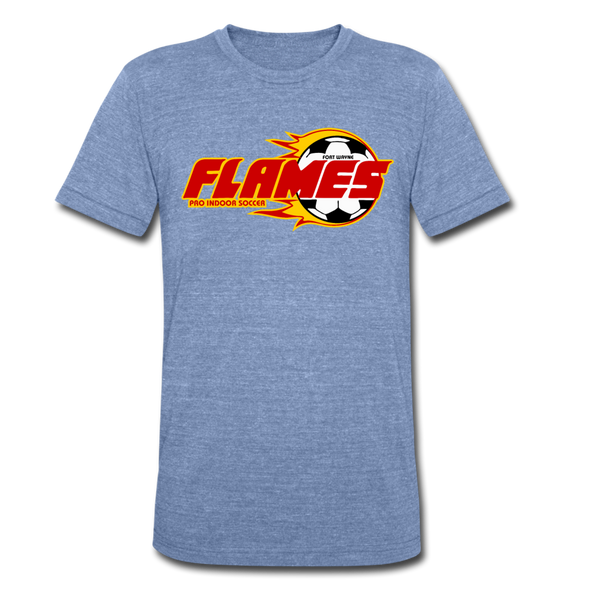 Fort Wayne Flames T-Shirt (Tri-Blend Super Light) - heather Blue