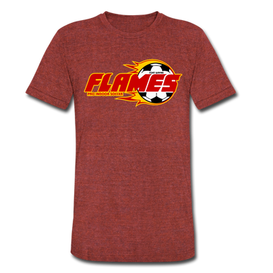 Fort Wayne Flames T-Shirt (Tri-Blend Super Light) - heather cranberry