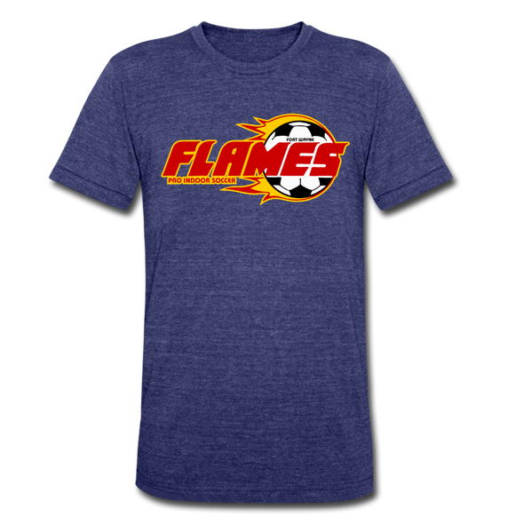 Fort Wayne Flames T-Shirt (Tri-Blend Super Light) - heather indigo