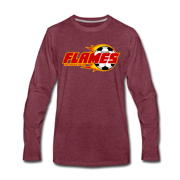 Fort Wayne Flames Long Sleeve T-Shirt - heather burgundy