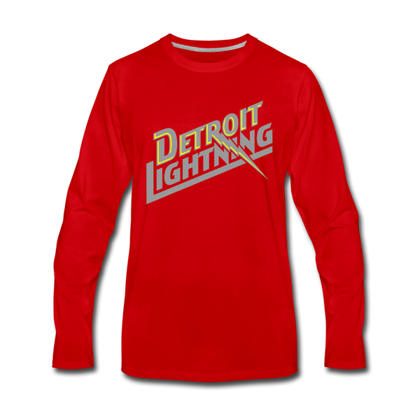 Detroit Lightning Long Sleeve T-Shirt - red